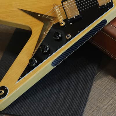 Minty! 2024 Gibson Custom Shop '58 Korina Flying V Reissue Electric Guitar Natural + COA OHSC image 7