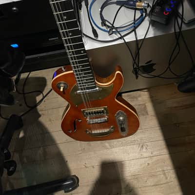 Postal 12 String Texas Fireball Burn Orange Birdseye Maple Lipstick & TV Jones Pickups New Video image 7