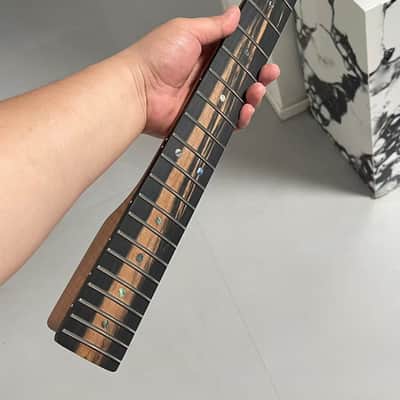 round-end stainless steel AAAA 22frets roasted flame Maple 22fret Roasted flame Maple Electric guitar neck Ebony fingerboard。 image 1