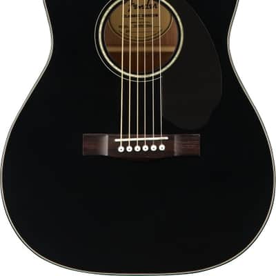 Fender CC-60SCE Concert Acoustic Electric Guitar. Walnut FB, Black image 2