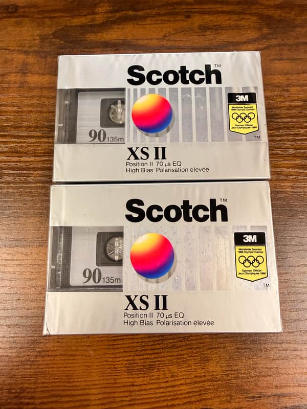 Scotch XSII Blank Cassette Tapes 1988 Olympic Games sponsor Vintage Sealed NOS image 1
