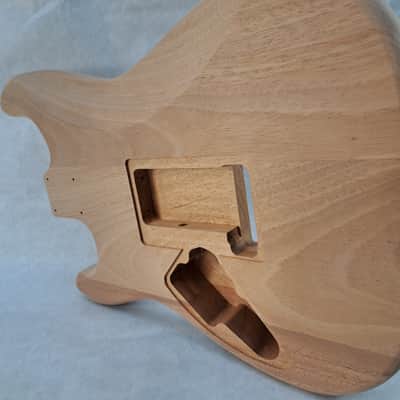 Unfinished Mahogany HxS guitar body - for Fender Stratocaster neck Floyd Rose J2410 image 5