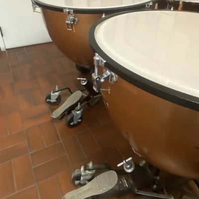 Very Clean Set of 2 Ludwig "Universal" Fiberglass Timpani, 26" and 29"; with wheels image 3