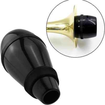 Trumpet Silencer Black Lightweight ABS Trumpet Straight Practice Cup Mute Silencer image 3