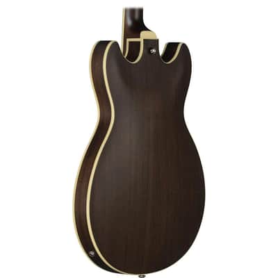 Ibanez Artcore AS53-TKF 6-String Semi-Hollow Body Electric Guitar with Walnut Fretboard, Right-Handed, Transparent Black Flat image 10