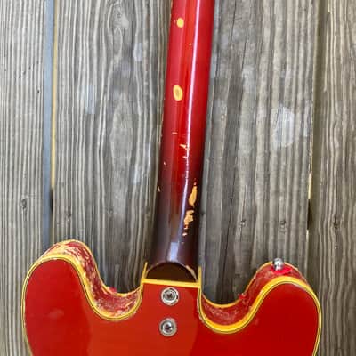 PROJECT Mosrite Celebrity vintage, electric guitar project 60s - Red husk electric guitar image 6