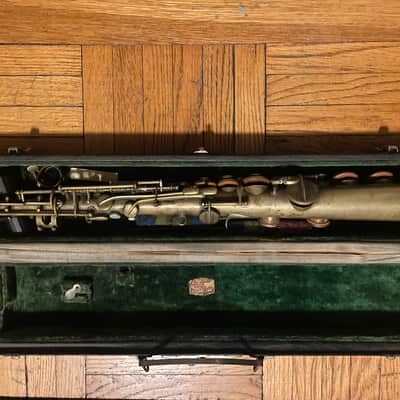 ANTIQUE CONN C SOPRANO SAXOPHONE  ALL ORIG..1921-22  BEAUTY #80753 + EXTRAS image 2