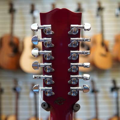 Gibson Custom Limited Hummingbird 12-String Acoustic Guitar 2011 Vintage Cherry w/Hard Case image 8