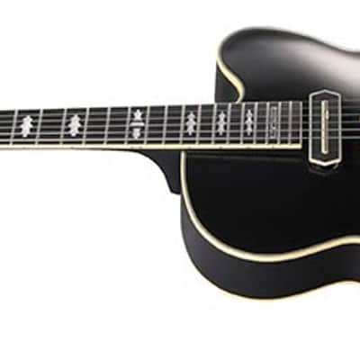 Ibanez PM3C Pat Metheny Signature Hollowbody Electric Guitar Black Low Gloss + Hardshell Case B-Stock image 3