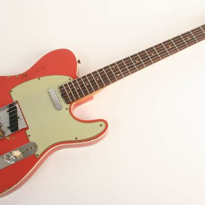 Fender Custom Shop Limited Edition 60 Telecaster Custom Heavy Relic Tahitian Coral over Chocolate 3-Color Sunburst CZ583582 image 3
