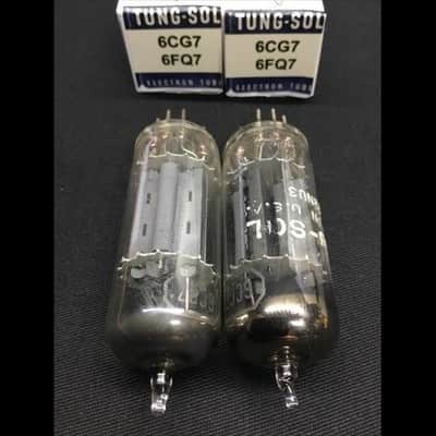 MATCHED PAIR TUNG SOL 6CG7 3 Plate (6FQ7) Vintage Audio VACUUM TUBES 10.9386 image 3