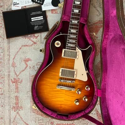 Like New! 2017 Gibson Les Paul Custom Shop 1960 Reissue Bourbon Burst image 2