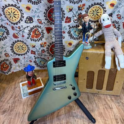 Vintage 1984 Gibson Explorer Green Burst metallic greenburst image 2