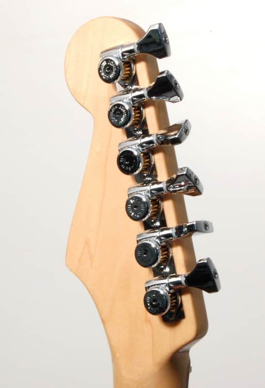 Hipshot CHROME 6-InLine Grip-Lock Open-Gear Non-Staggered Locking Guitar Tuners image 1