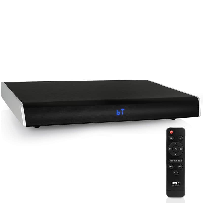 Pyle Surround Sound TV Sound Bar - Bluetooth Compatible Wireless Soundbar For TV w/ Built in Subwoofer Speaker - Television Sound Bar System w/ LCD/Optical Audio/RCA/AUX/USB/Coaxial PSBV620BT image 1
