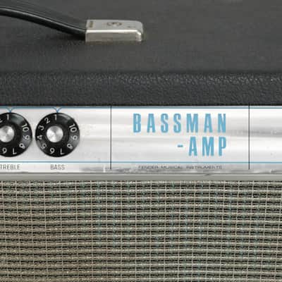 1968 Fender Bassman Amp Head & 2x12 Speaker Cabinet Guitar Bass Cab #40104 image 5