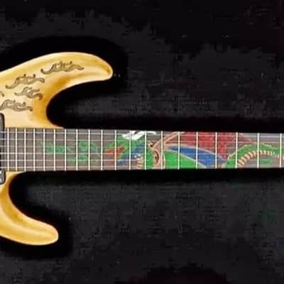 Electric Guitar Handmade by Blueberry, 6 String wood Dragon motif Guitar, Custom Handcrafted Wooden Guitar, Semi Hollow Body Guitar image 3