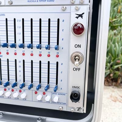 Buchla Tiptop 200t series with BPNYC ZERO Halliburton Eurorack Modular Travel Case SILVER 122hp 9U w/MARF image 12