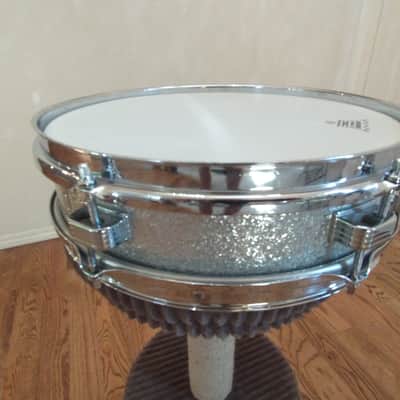 Ludwig Super rare 1962 vintage Jazz Festival Combo 3 x 13 snare drum, silver sparkle, brass hoops - mint condition! image 10
