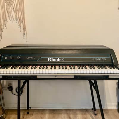 Rhodes Mark V Stage 73 73-Key Electric Piano 1984 Black image 2