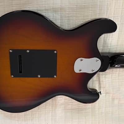 Danelectro 66BT Baritone Semi-Hollow Electric Guitar - 3-Tone Sunburst image 3