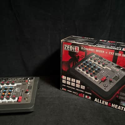 Allen & Heath ZEDi-8 Compact 8-Input Hybrid Mixer/USB Interface 2015 - Present - Black image 2
