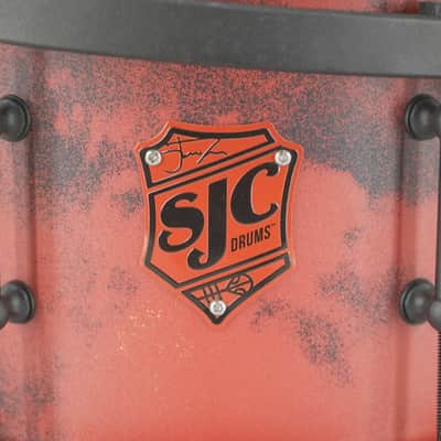 SJC Drums Josh Dun "The Ned" 10x7 Rack Tom Drum - Inferno Custom Wrap image 2