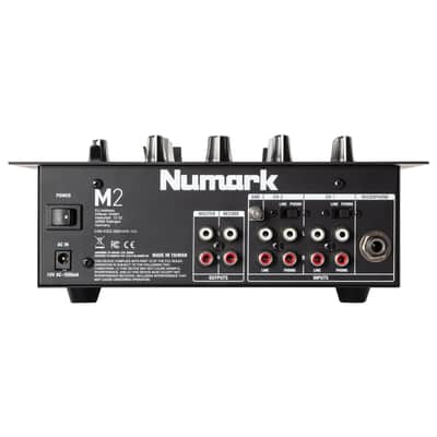 Numark M2 Black 2-Channel 10" Professional DJ Mixer - Black image 6