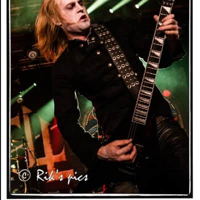 ESP Alexi Laiho Sawtooth EX ANDY SNEAP Judas Priest, Sabbat, Hell! Custom Black Randy Rhoads Flying V Artist Owned Signature Guitar! Tour Stage Played! COBHC! image 2