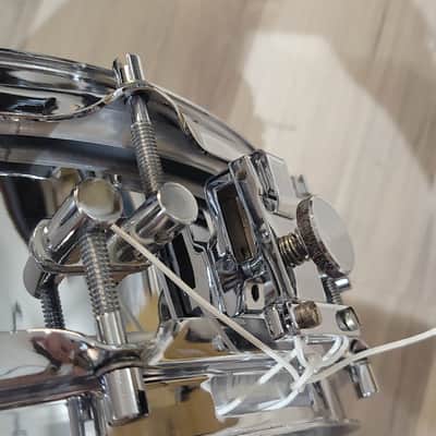 Sonor D-420 Phonic 14x4" 10-Lug Ferro-Manganese Steel Piccolo Snare Drum 1982 - 1994 - Chrome-Plated image 8