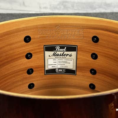 Pearl Masters Maple/Gum 4pc Drum Set 22/10/12/16 Exotic Saman Honeyburst image 3