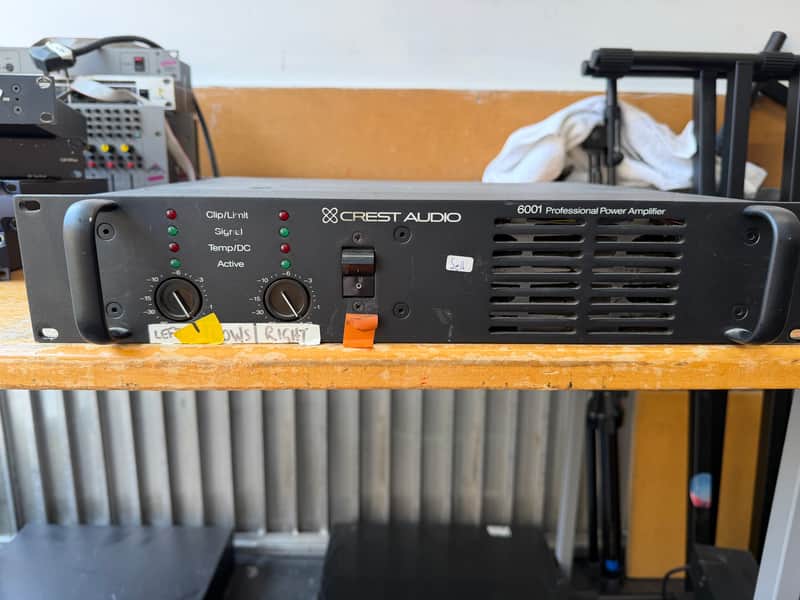 Crest Audio 6001 1600-Watt Power Amplifier 1990s - Black image 1
