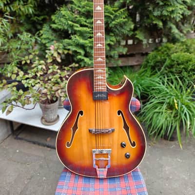 Klira Tone King 345 70s - Sunburst vintage german archtop jazz guitar image 2