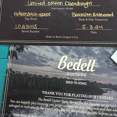 Bedell Breedlove Brazilian Rosewood Brand New With Cities passport image 13
