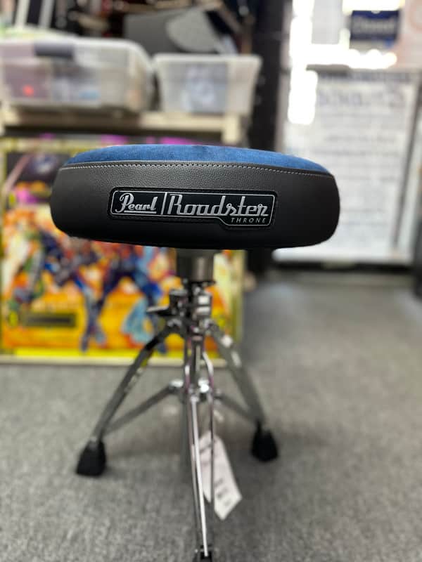Pearl D1500BLST Drum Throne Blue Extreme Comfort Round Seat image 1