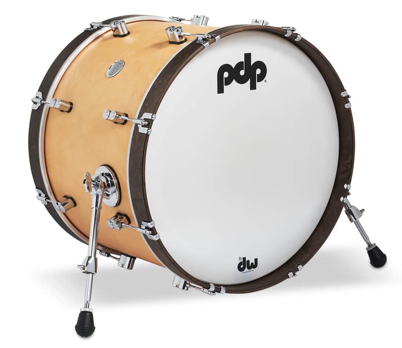 PDP Concept Classic 14x20 Natural Stain Kick Drum with Walnut Stain Hoops image 1