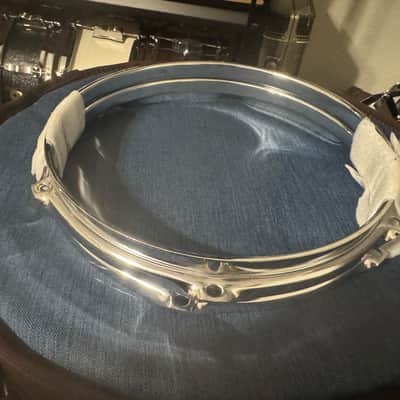 EKG 2.3 ml triple flanged 6 hole hoops for 10” tom 2025 - Chrome image 1