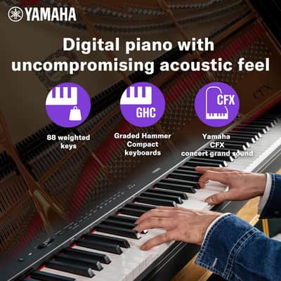 Yamaha P-225 88-Key Weighted Action Digital Piano - White image 5