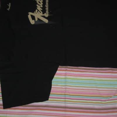 new with Fender paper hang tag A+ shape genuine Fender Custom Shop "Taking Over Me" Size XX-Large (XXL) short sleeve T-Shirt, 100% Cotton -- Black Shirt with Distressed Tan, Gray, & Black Graphic -- Fender P.N (part #): 9101020806 image 11