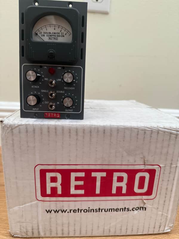 Retro Instruments Doublewide II 500 Series Tube Compressor Module 2018 - 2021 - Gray image 1