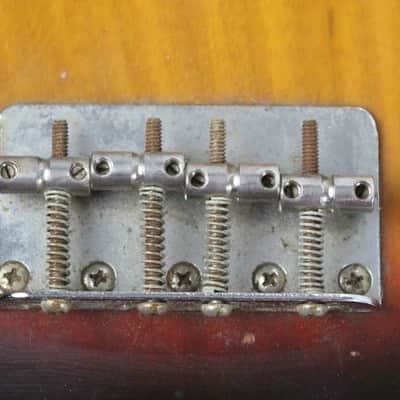1977 Vintage Fender Precision Bass Lefty Sunburst Ash BODY Left-Handed 1970s USA PBass w/Original Bridge image 12