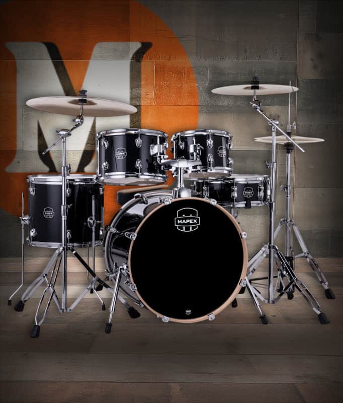 Mapex Venus 5-Piece Fusion Drum Set - Black Galaxy Sparkle (VE5045FTCVH) image 1