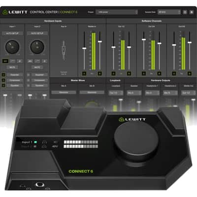 Lewitt CONNECT 6 USB-C Audio Interface - Dual Mic Preamps, 24-bit/96kHz, DSP image 4