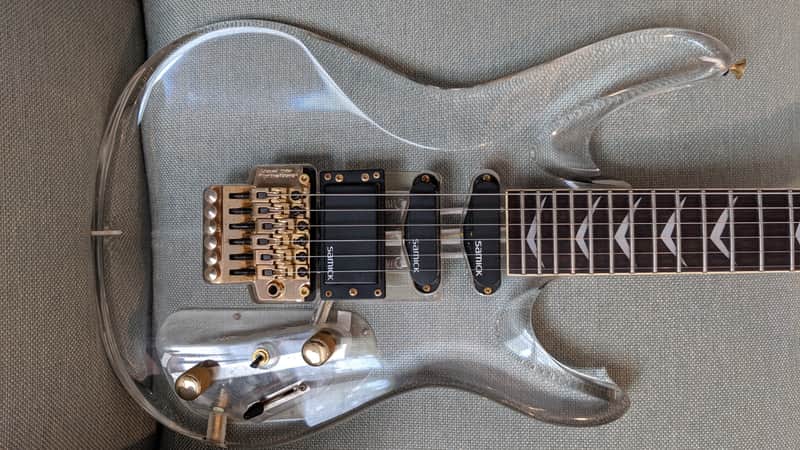 Samick KR660-AC Ice Cube Acrylic Electric Guitar / Vintage / Rare