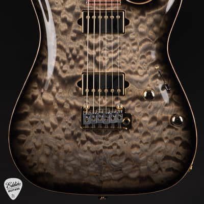 Suhr Standard Carve Top Pau Ferro Neck - Faded Trans Charcoal Burst image 2