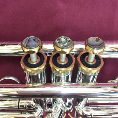 Musikwerks Pro Trumpet-Solid Silver Leadpipe-Silver Plated-One Piece Bell-NICE! image 5