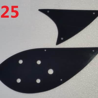 Custom Hand made plexiglass upper lower pickguards for Rickenbacker 325 350 guitar image 2