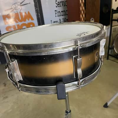Ludwig No. 491 Pioneer 5x14" 6-Lug Snare Drum with Transition Badge 1958 - 1960 - Black/Gold Duco Lacquer image 9