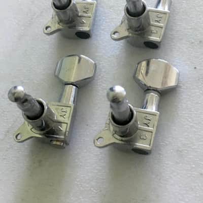 4 Schaller Style Bolt On Electric Guitar Sealed Gear Tuners In-line Headstock image 2