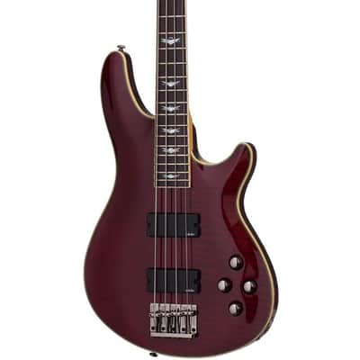 Schecter Omen Extreme-4 String Bass Guitar Rosewood Fretboard Black Cherry imagen 1